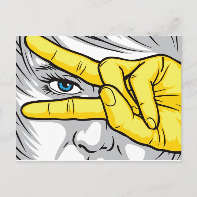 Cartão Postal Capturando a beleza através de rostos, mãos e olho (Frente)