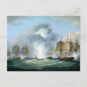 Cartão Postal Capturando navios espanhóis de tesouro 1804