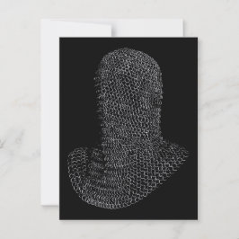Cartão Postal Capuz de Guerreiro de Cota de Malha