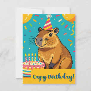 Cartão Postal Capy Aniversário