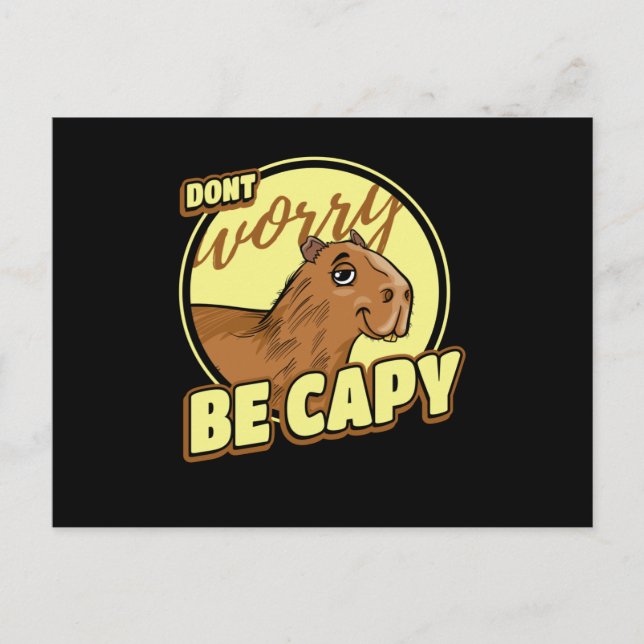 Cartão Postal Capybara Retro Capibara (Frente)