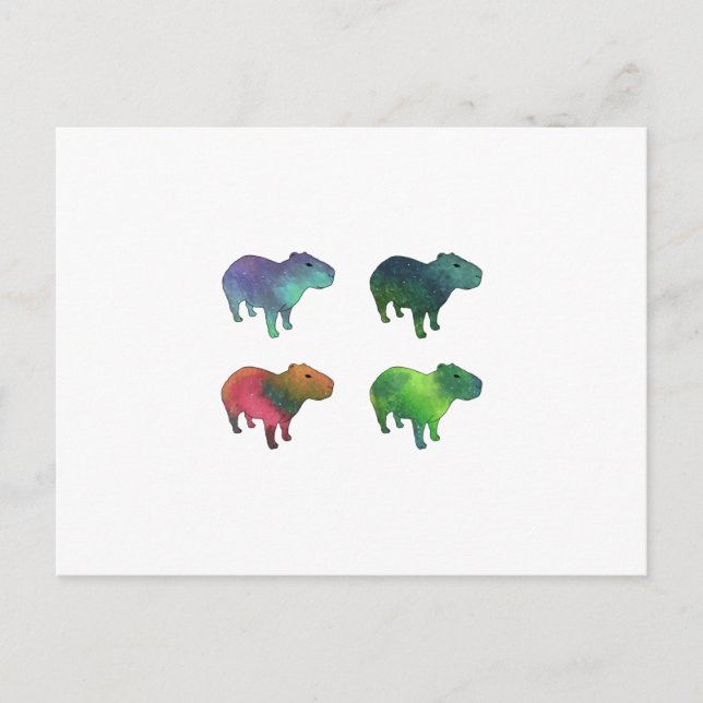 Cartão Postal Capybaras Espaciais (Frente)