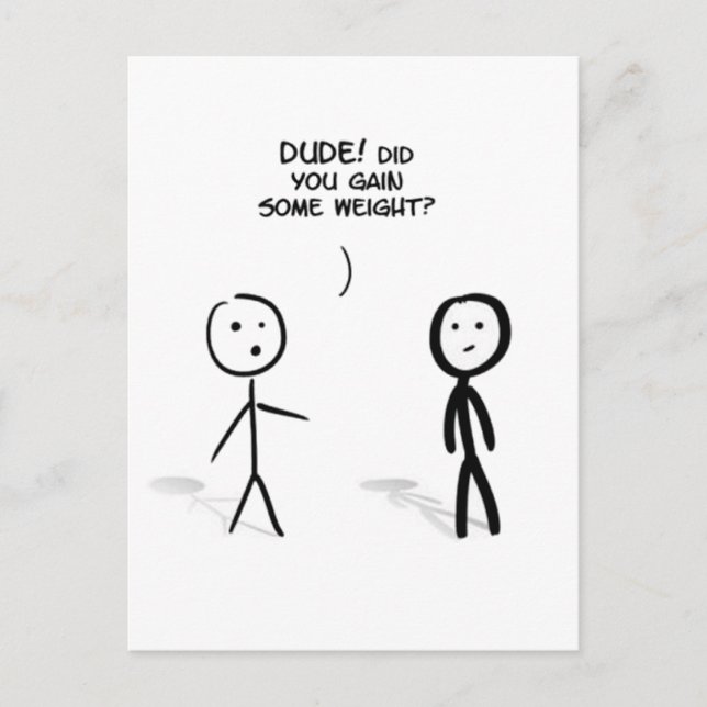 Cartão Postal Cara da haste de gordura (Frente)