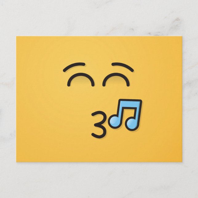 Cartão Postal Cara de assobio com olhos de sorriso (Frente)