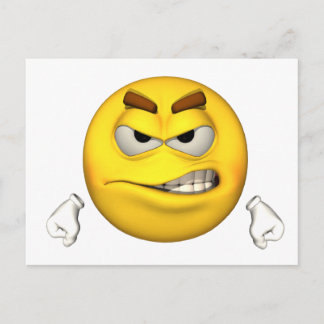 Cartão Postal Cara de Emoção - Cartão-postal zangado