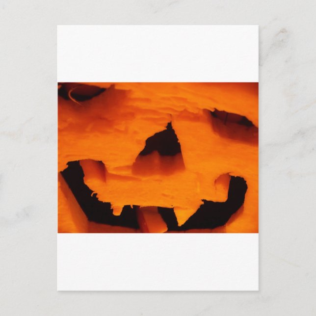 Cartão Postal Cara de Halloween Jack-O-Lanterna (Frente)