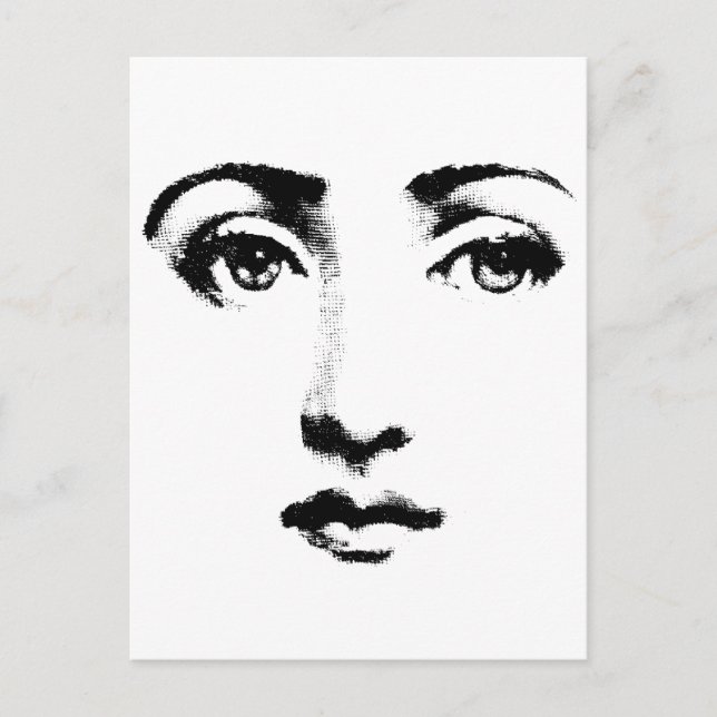 Cartão Postal Cara de mulher (Frente)