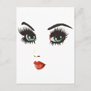 Cartão Postal Cara de mulher bonita