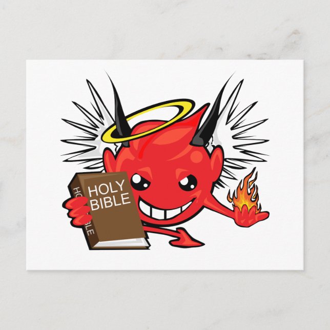 Cartão Postal cara do diabo/anjo (Frente)
