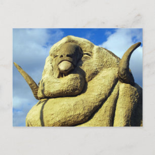 Cartão Postal cara grande de merino