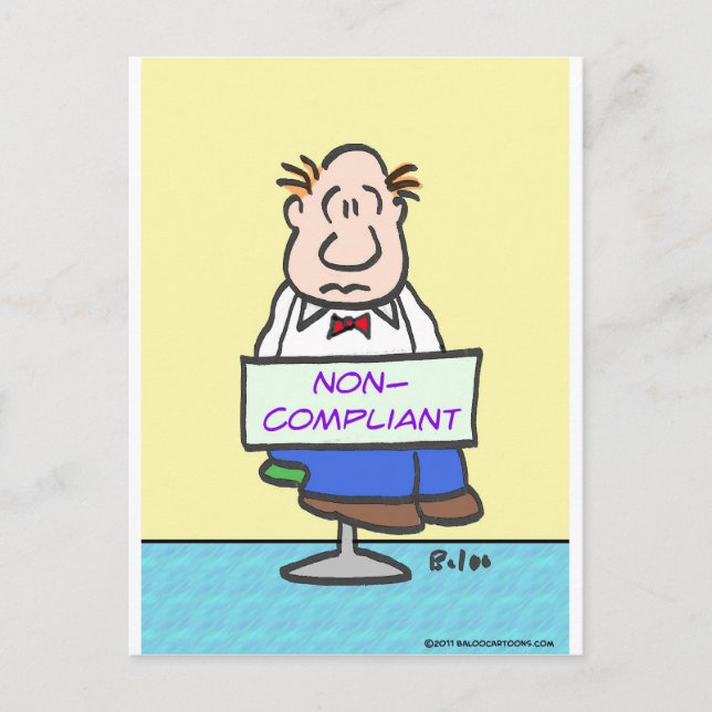 Cartão Postal cara punida vestindo sinal não conforme (Frente)