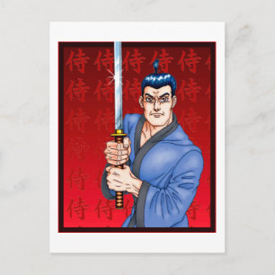 Cartão Postal Cara Samurai
