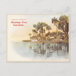 Cartão Postal Carabelle, saudações vintage da Flórida