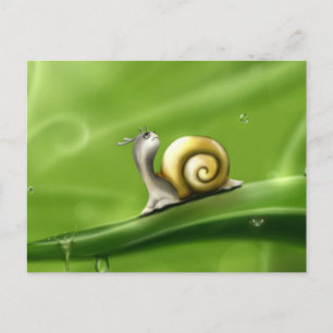 Cartão Postal caracol-83672 caracol pinga chuva desenho crianças