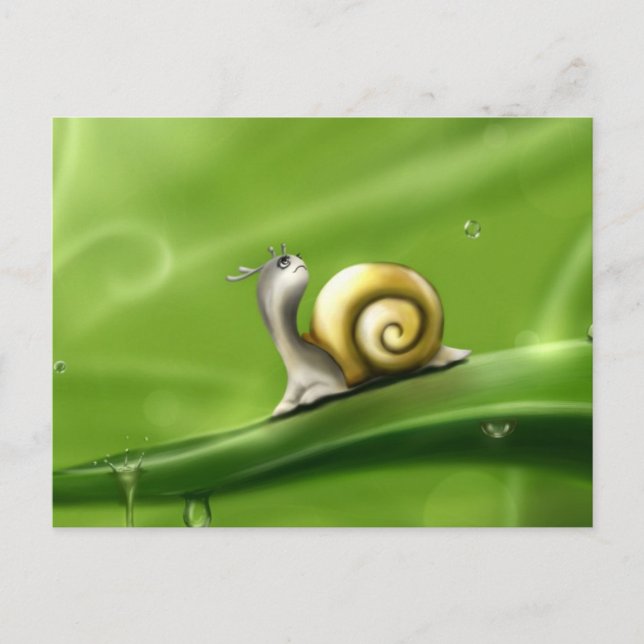 Cartão Postal caracol-83672 caracol pinga chuva desenho crianças (Frente)