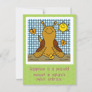 Cartão Postal Caracol-Cachorro-Sol E Mosaico-Folha Feliz Queda