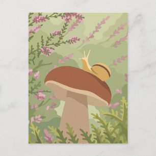 Cartão Postal Caracol Caprichoso em Arte Florestal de Cogumelo S