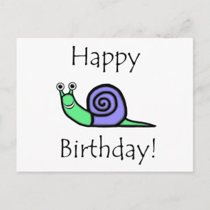 Cartão Postal Caracol de Aniversário