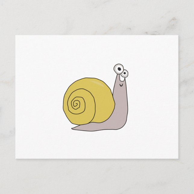 Cartão Postal Caracol Engraçado Caracóis Fofos Para Amantes de A (Frente)