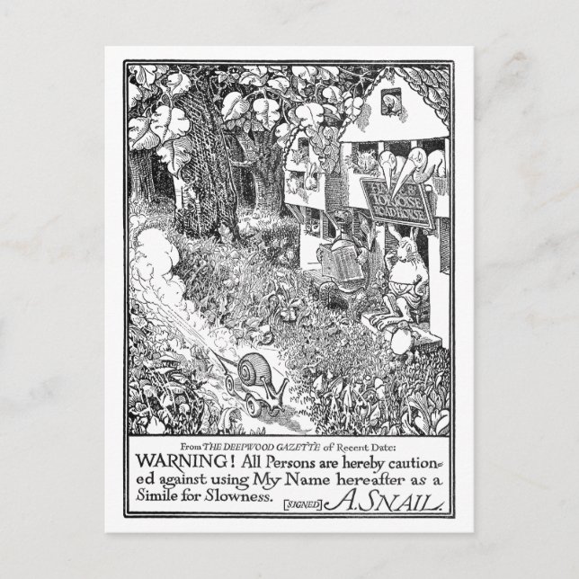 Cartão Postal Caracol Rápido em Rodas (Frente)