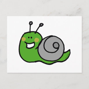 Cartão Postal Caracol verde