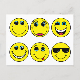 Cartão Postal Caracteres da face Emoji