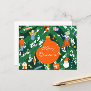 Cartão Postal Caracteres do Noz-Cacker de Natal