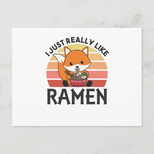 Cartão Postal Caralho, Eu Gosto Muito De Ramen Sweet Kawaii Nood (Frente)