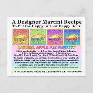 Cartão Postal Caramel Apple Pie Martini Cartão-postal