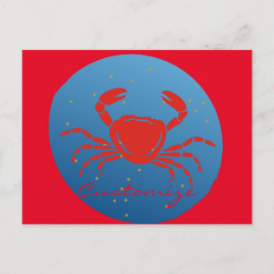 Cartão Postal Caranguejo do cancer Zodiac Thunder_Cove