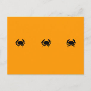 Cartão Postal Caranguejo-preto-em-laranja-no-oceano