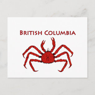 Cartão Postal Caranguejo-Rei da Colúmbia Britânica