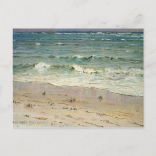 Cartão Postal Caranguejos na praia por D. Howard Hitchcock