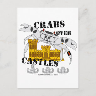 Cartão Postal Caranguejos sobre Castelos