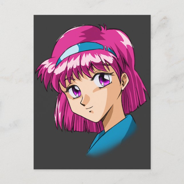 Cartão Postal Caras de Anime Manga (Frente)