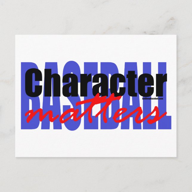 Cartão Postal Caráter Baseball (Frente)