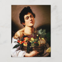 Caravaggio Boy com uma cesta de Fruta
