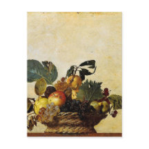 Caravaggio - Cesta de Fruta - Trabalho de arte clá
