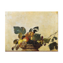 Caravaggio - Cesta de Fruta - Trabalho de arte clá