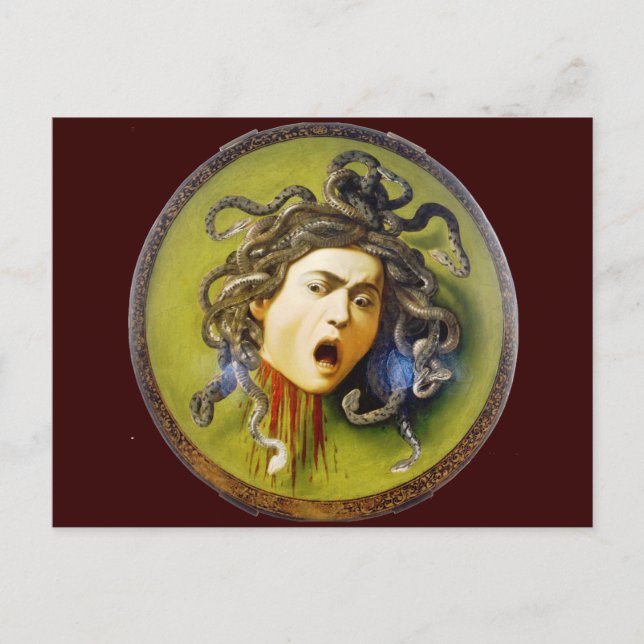 Cartão Postal Caravaggio Medusa Belas Arte (Frente)