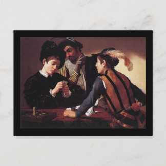 Cartão Postal Caravaggio Os Cardsharps