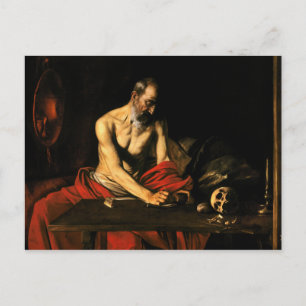 Cartão Postal Caravaggio - São Jerônimo Escrevendo