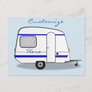 Cartão Postal Caravana giratória minúscula Tiny Caravana Thund
