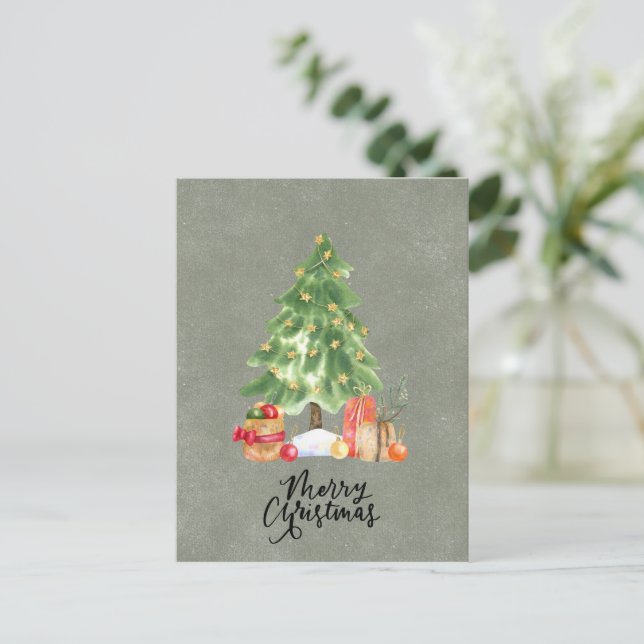 Cartão Postal Card (10,8 x 14,2 cm) - Merry Christmas (Em pé/Frente)