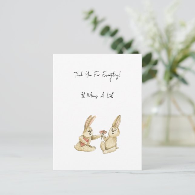 Cartão Postal Card (10,8 x 14,2 cm) - Thank You! (Em pé/Frente)
