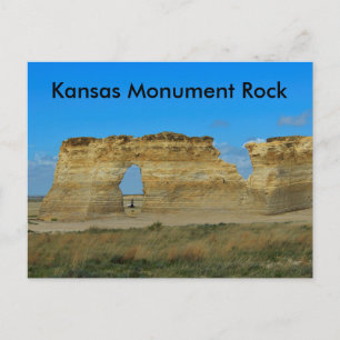 Cartão Postal CARD POSTO do Kansas Monument Rock