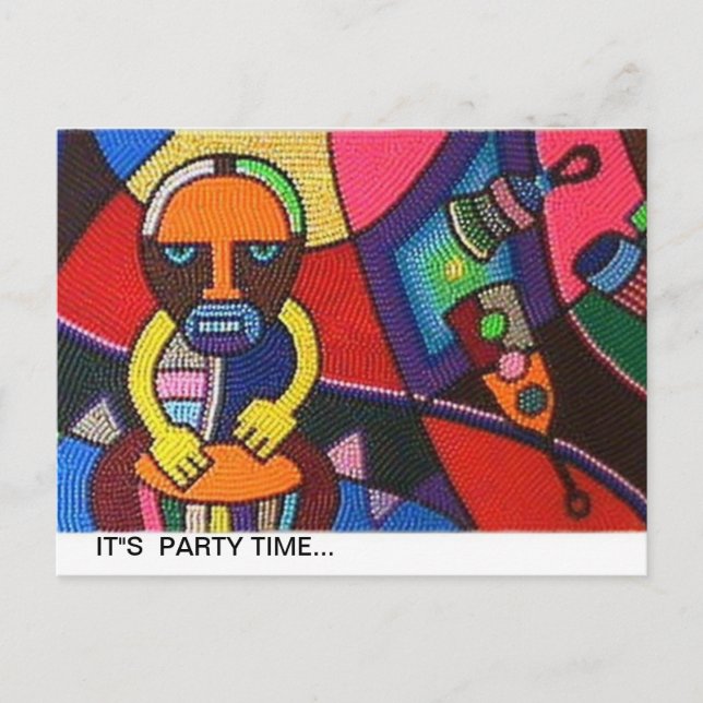 Cartão Postal card with african design (Frente)