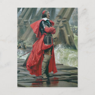 Cartão Postal Cardeal Richelieu no muro do mar em La