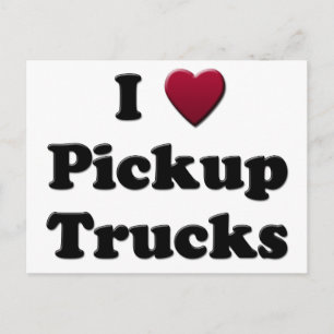 Cartão Postal Cardíaco Pickup Trucks