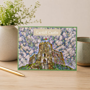 Cartão Postal Cardiff Castle, Wales, UK Mosaic Effect Postcard